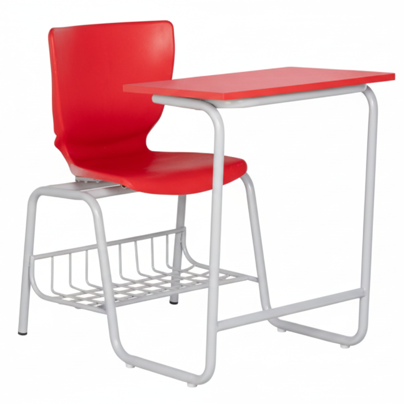 School Table and Chair Set with Books Basket SC 281