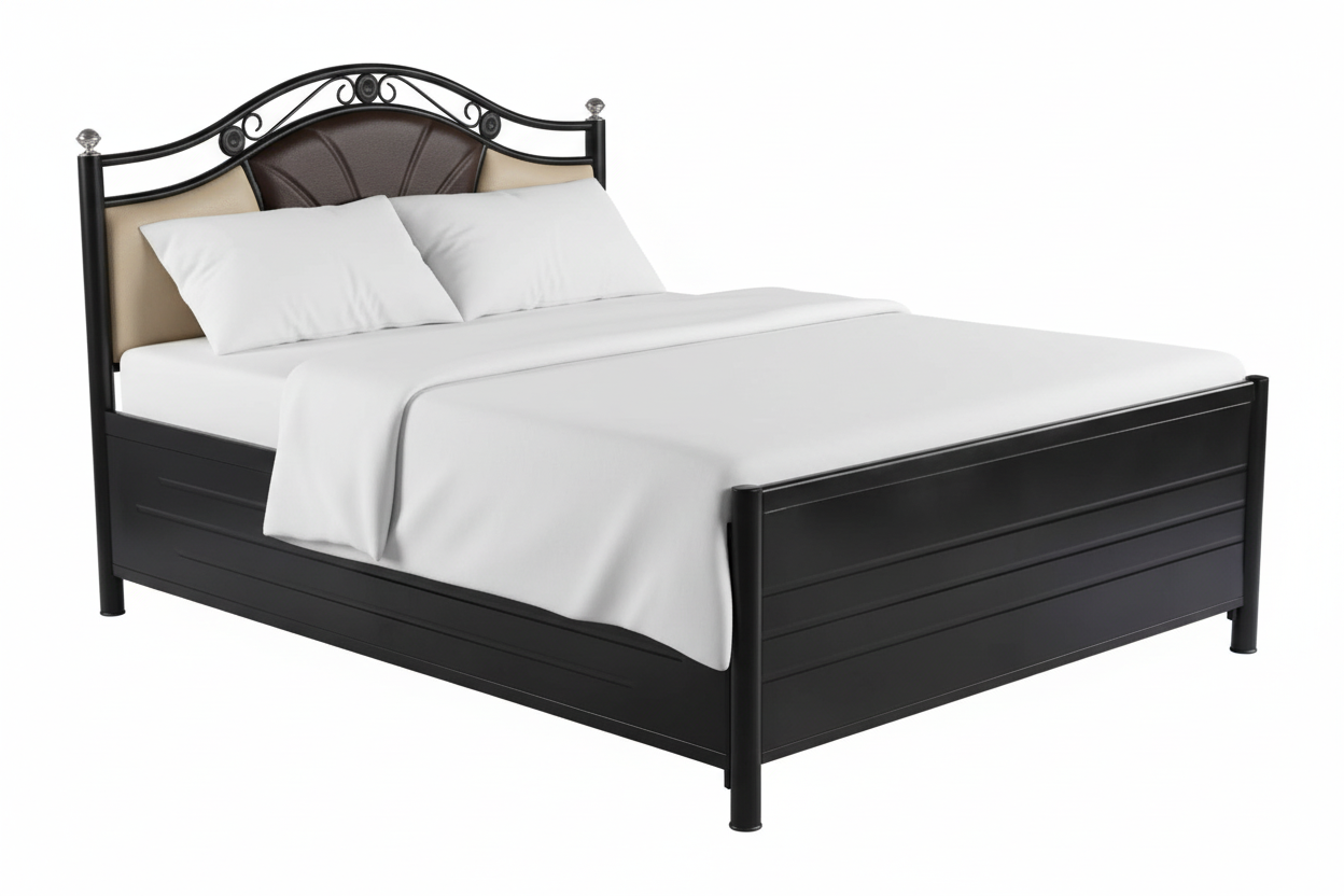 Metal Double Bed with Storage Box SMB 758