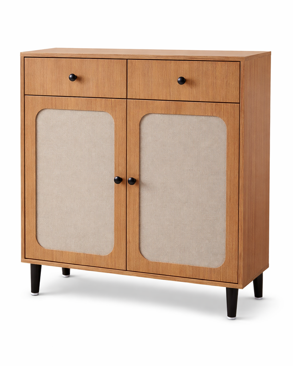 Wooden Shoe Rack with Drawers