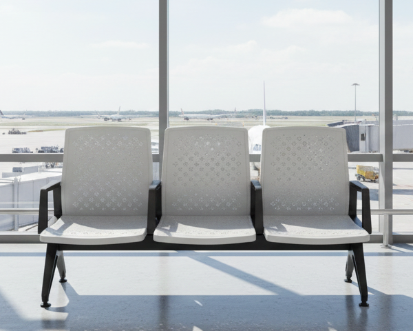 3 Seater Visitor Chair with Fibre Seat SWC 263