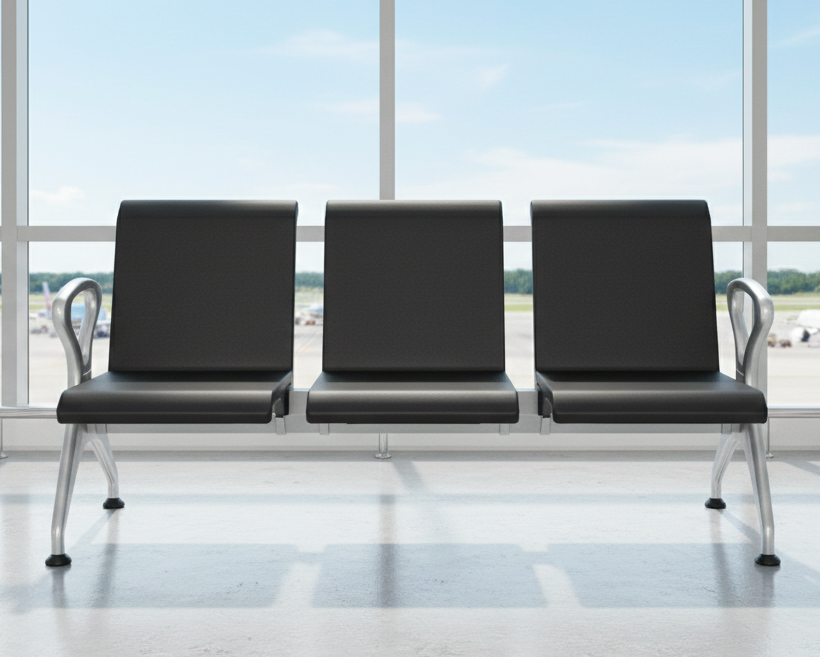 3 Seater Waiting Chair with Full PU Seat SWC 264
