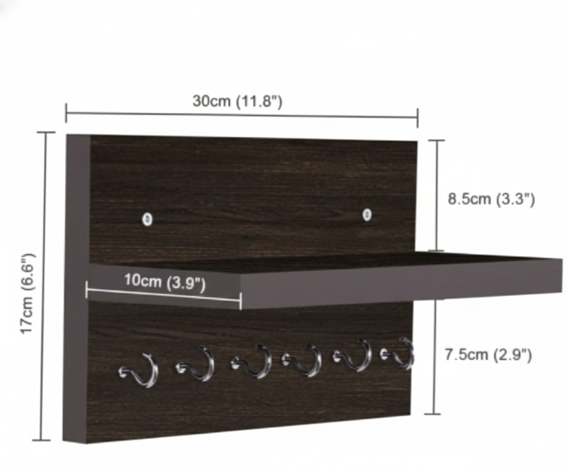 Wall Mounted Key Holder with Shelf SM 69