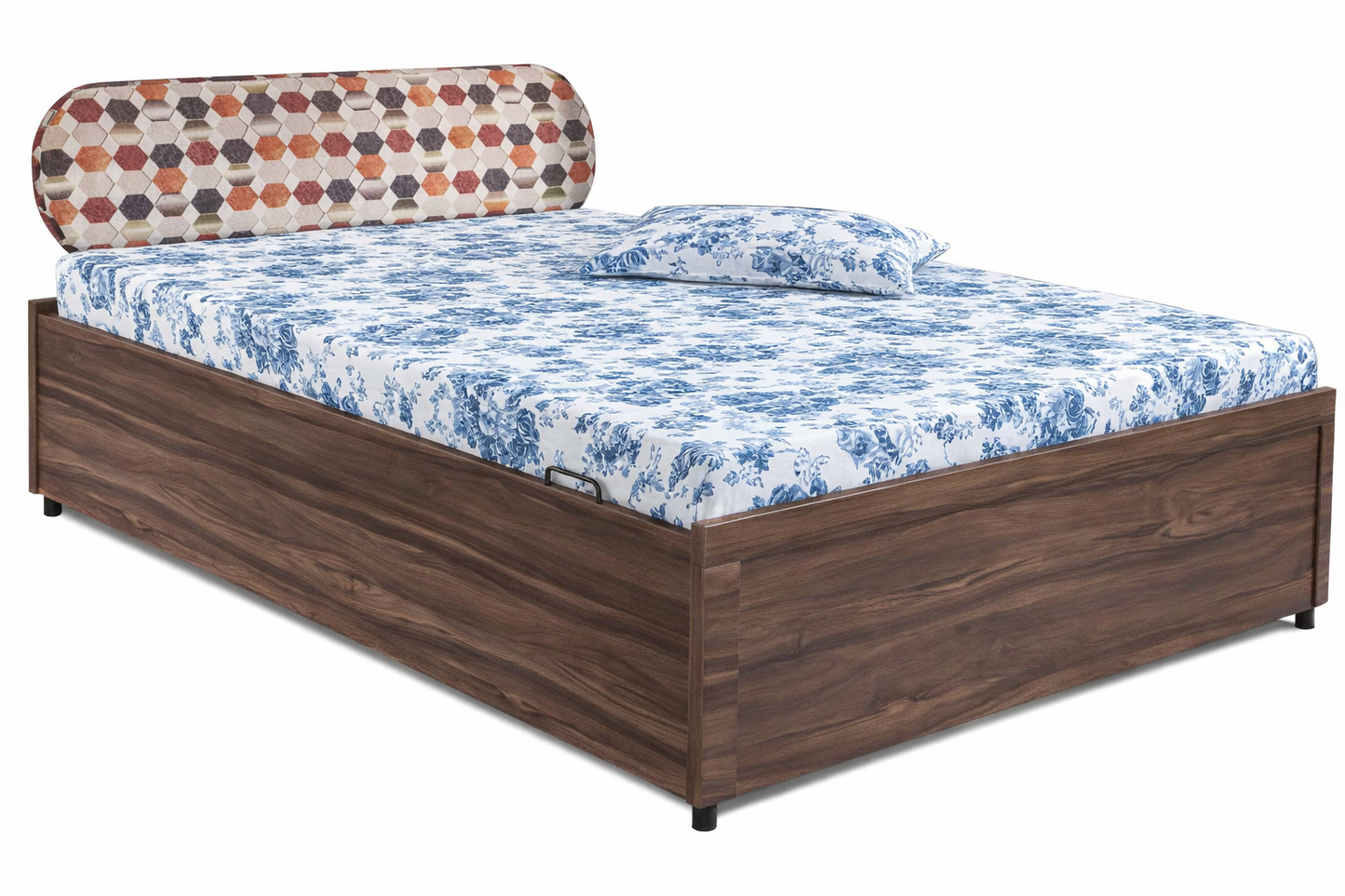 Wooden Double Bed with Metal Frame SMB 199