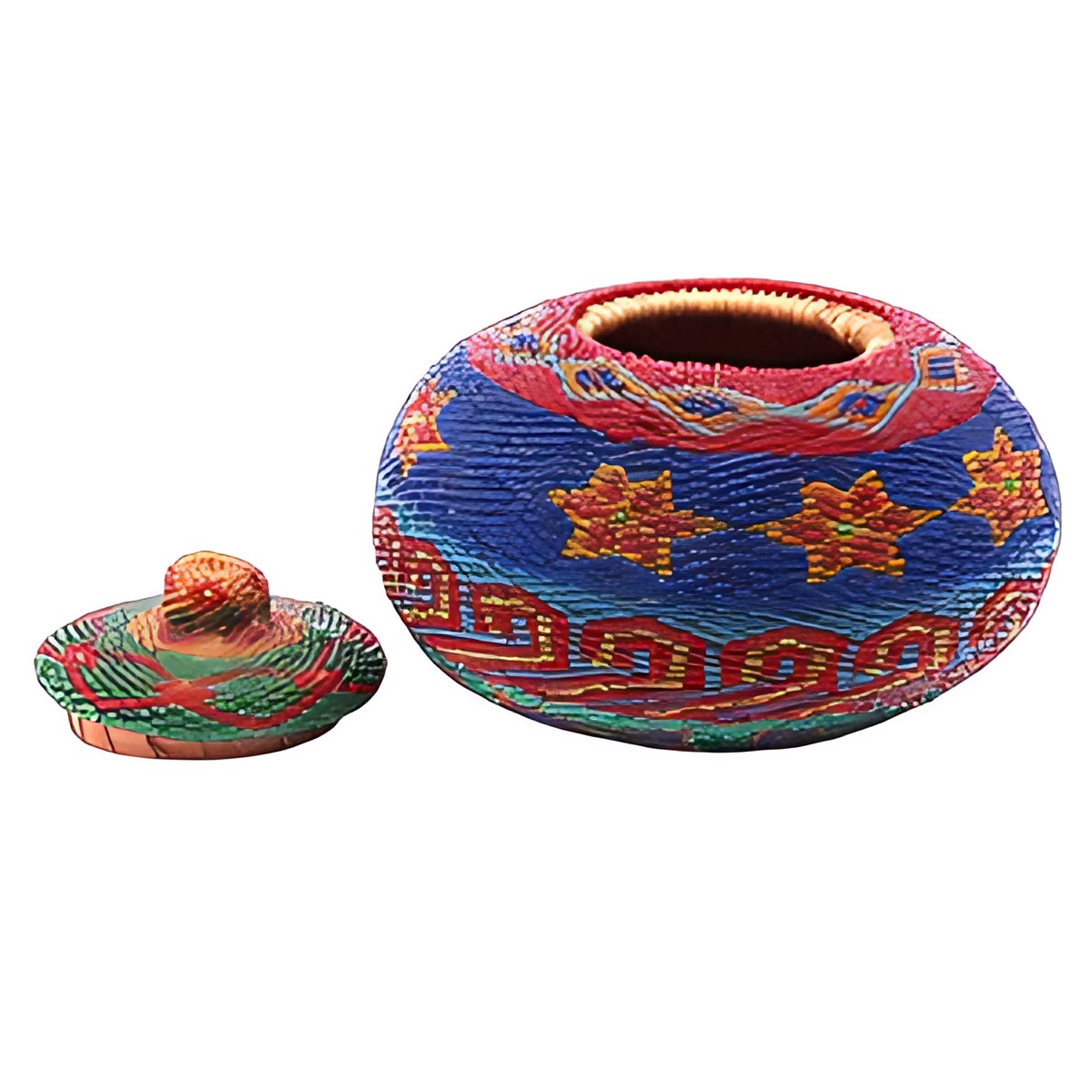 Balinese Beaded Lidded Pot by Kazuri