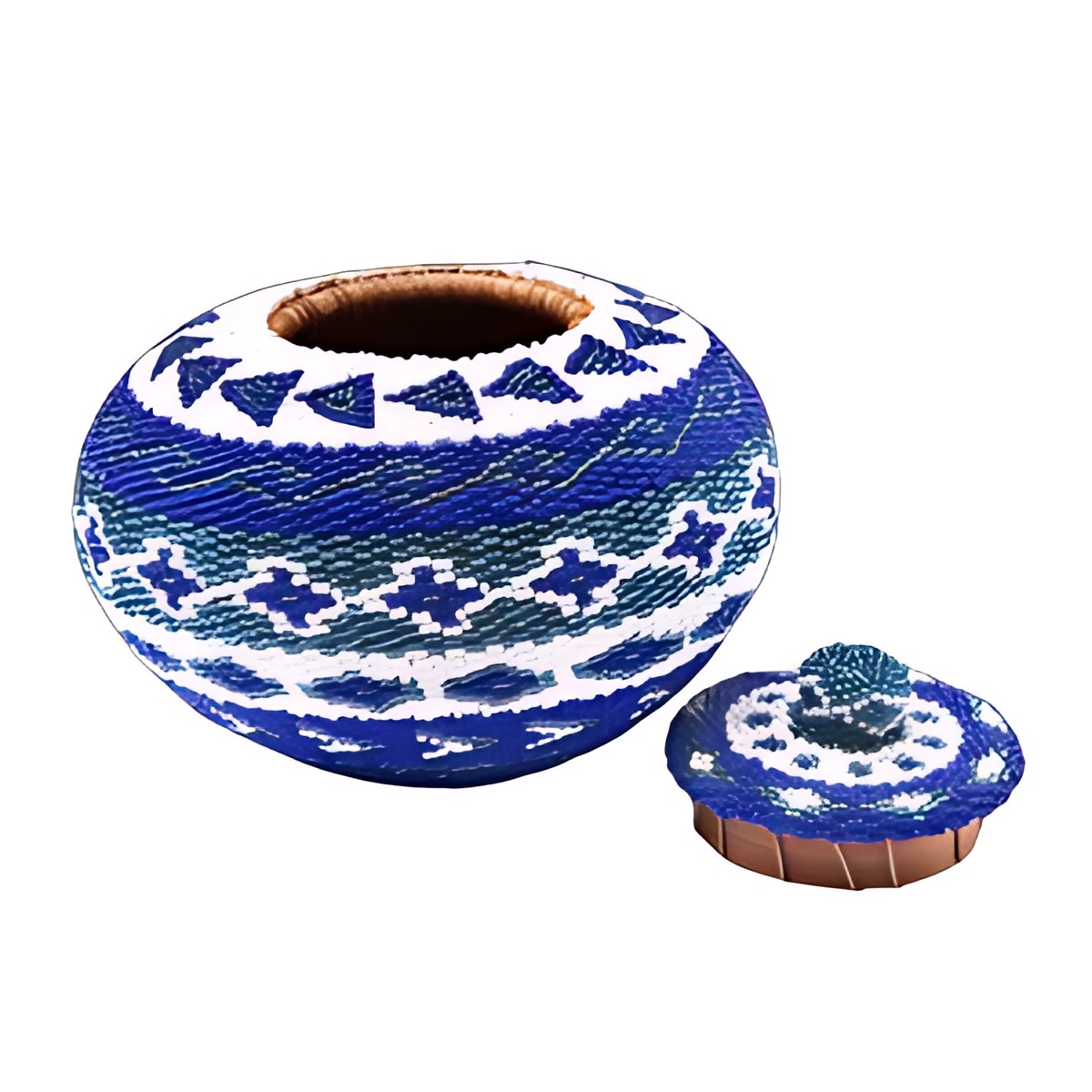 Balinese Beaded Lidded Pot by Kazuri
