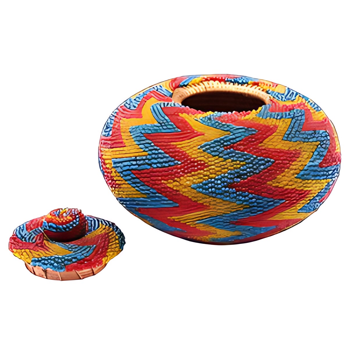 Balinese Beaded Lidded Pot by Kazuri