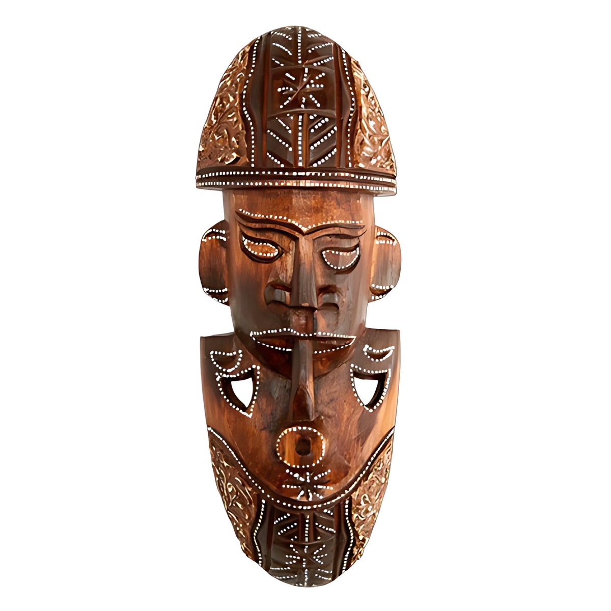 Balinese Carved Tribal Mask by Kazuri