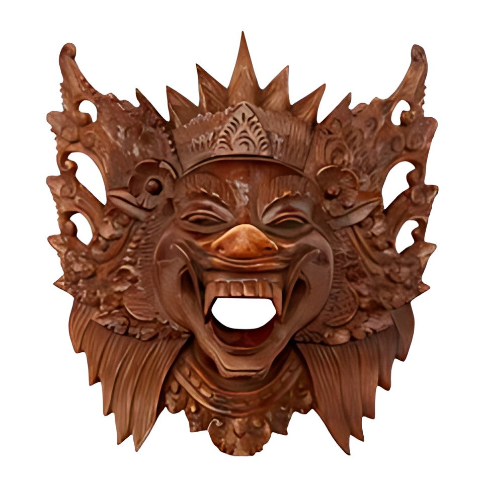 Balinese Carved Guardian Mask by Kazuri