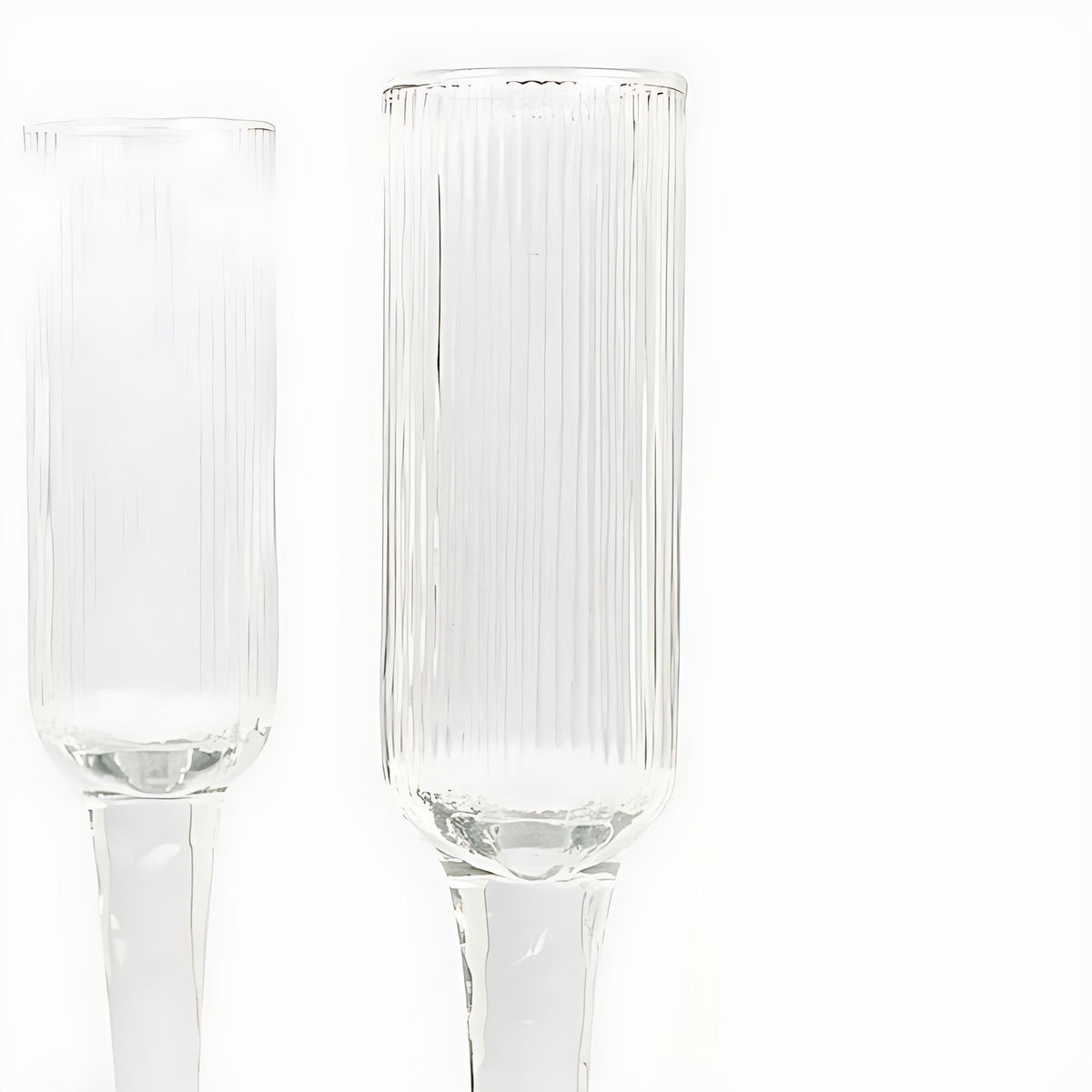 Ondule Clear Glass Champagne Flutes by Kazuri, photo 3 of 3