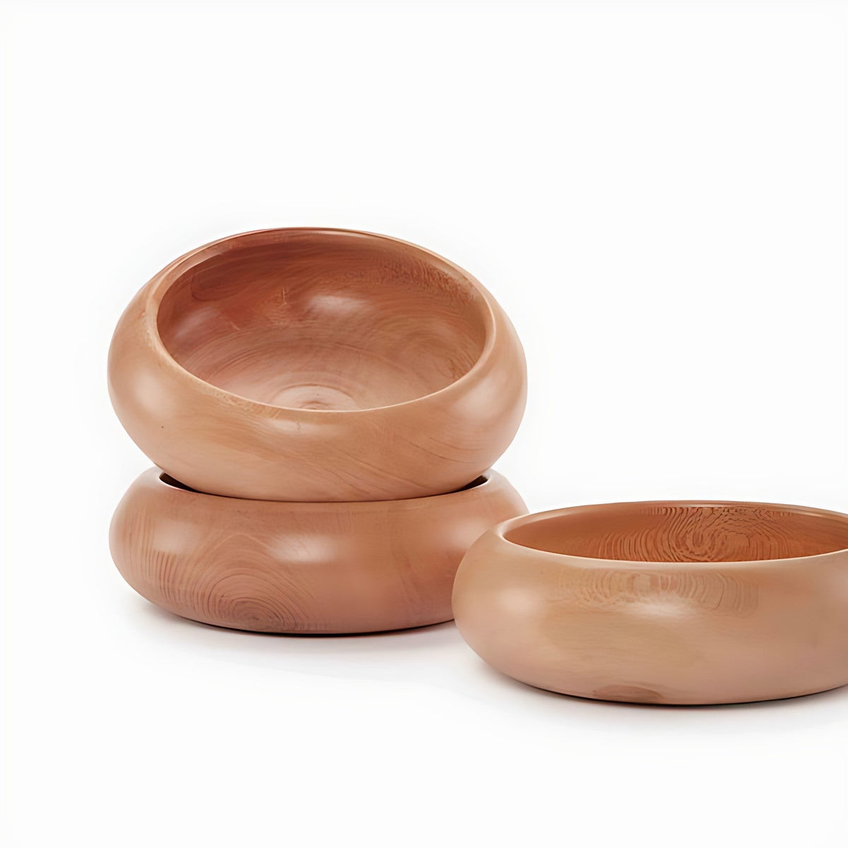 Ring Walnut Wood Stacking Bowls by Kazuri, photo 4 of 4