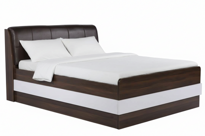 Wooden Double Bed with Metal Frame SMB 755