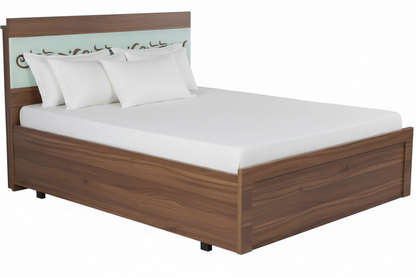 Wooden Double Bed with Metal Frame SMB 756