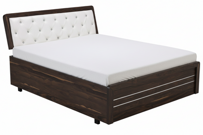 Wooden Double Bed with Metal Frame SMB 195