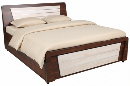 Wooden Double Bed with Metal Frame SMB 198