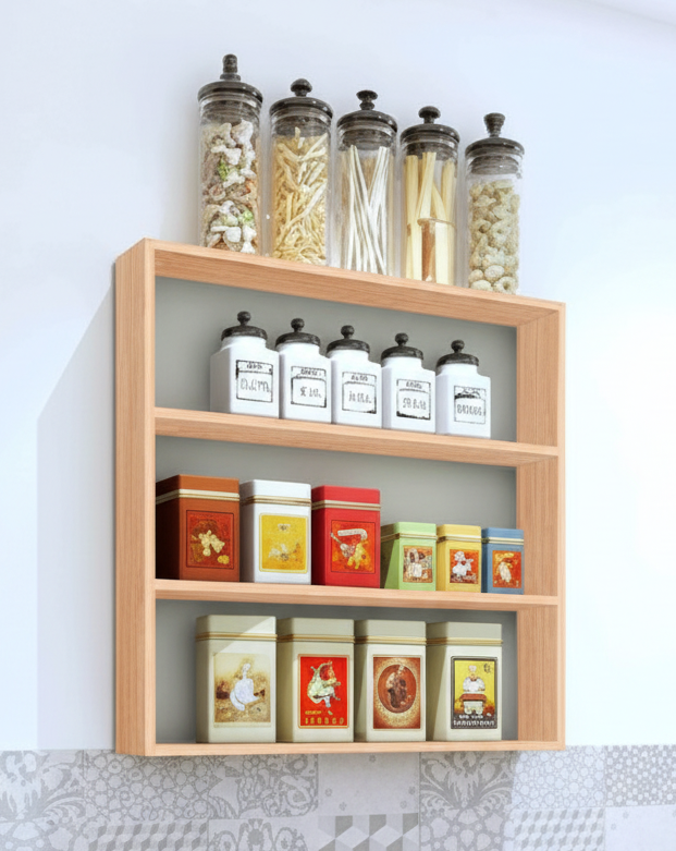 Multipurpose Wall Mount Kitchen Storage Rack with 4 Shelves SM 60