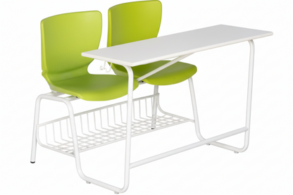 2 Seater School Table and Chair with Books Basket  SC 282 (36")