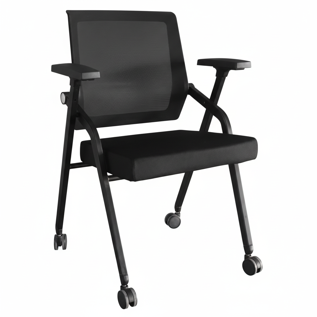 Folding Chair with Writing Pad and Wheels