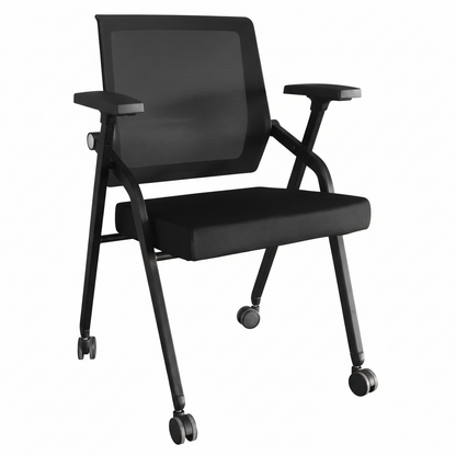 Folding Chair with Writing Pad and Wheels