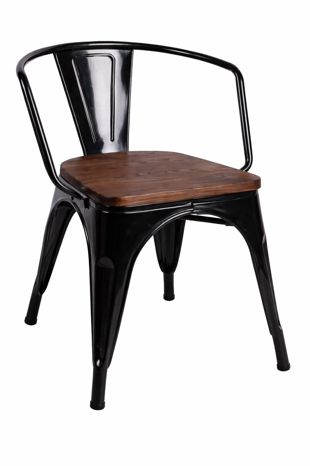 Metal Chair with Handles and Wooden Seat SM 158 - TOLIX SERIES