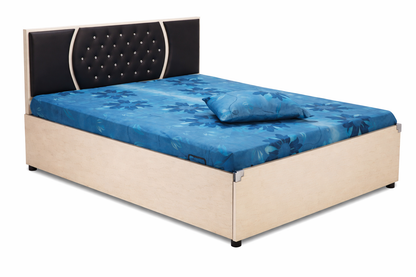 Wooden Double Bed with Metal Frame SMB 189