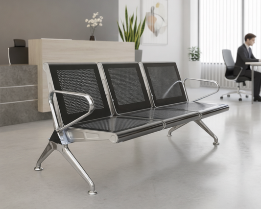3 Seater Waiting Chair with Metal Black Coating SWC 255