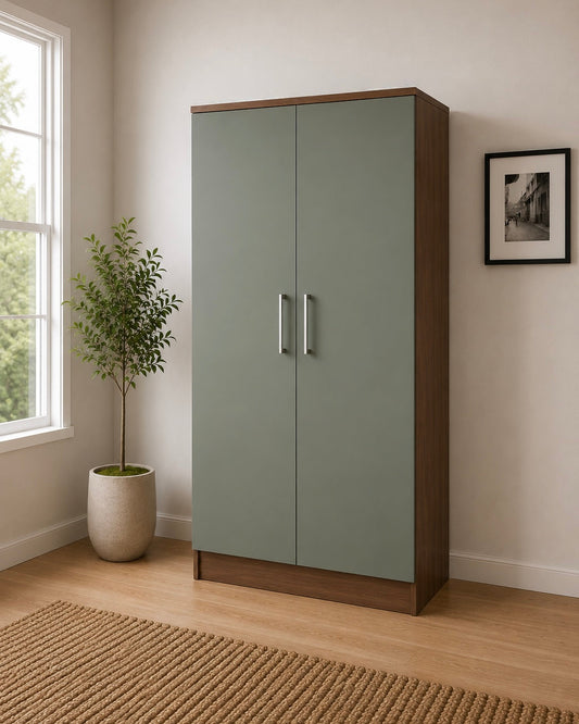 Sage Green 2 Door Wardrobe