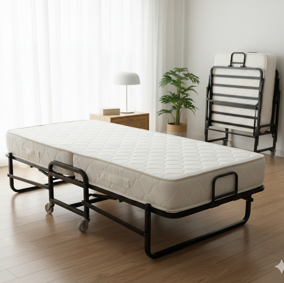 Folding Bed with Mattress SC 766