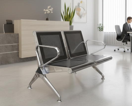 2 Seater Waiting Chair with Metal Black Coating SWC 255