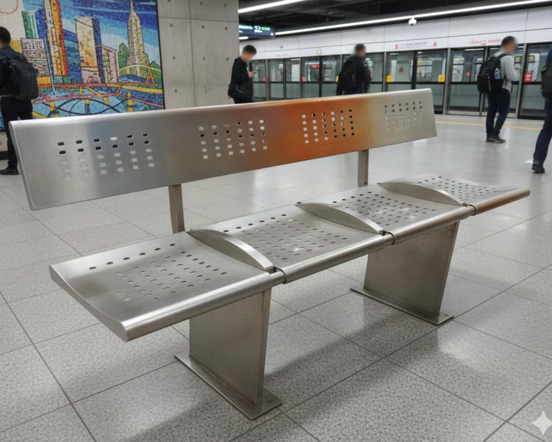 4 Seater Metro Bench with Back DLS 270