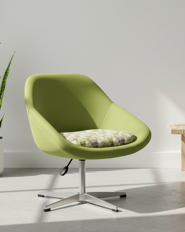Modern Fabric Lounge Chair with Swivel Base - SM 705