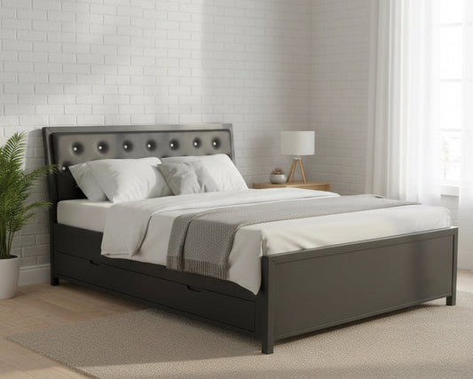 Metal Double Bed with Storage Box SB 763