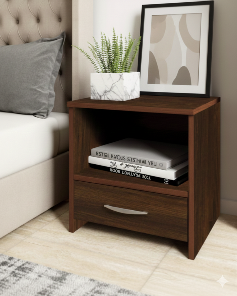 Wooden Bedside Table with Drawer SMT 16