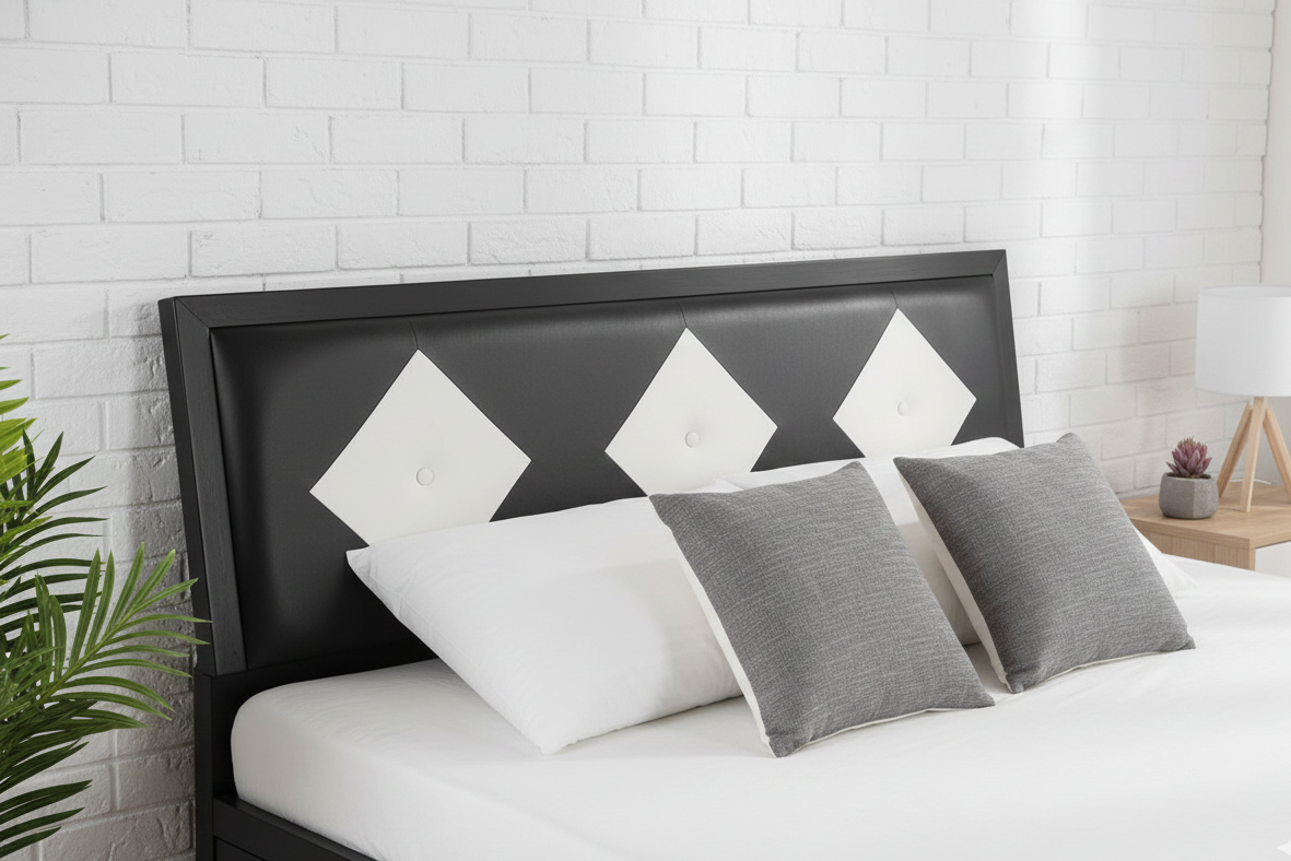 Metal Double Bed with Storage Box SMB 167