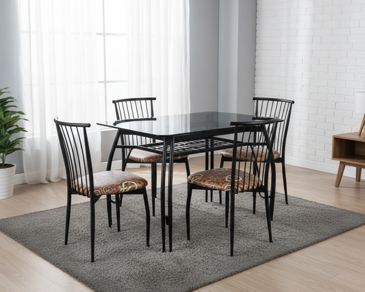 Metal Dining Table Set 4 Seater SMT 302 / 87