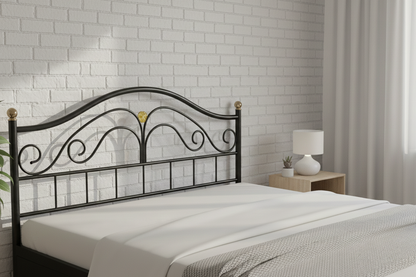 Metal Double Bed with Storage Box SMB 101