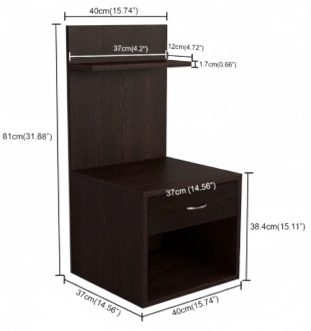 Modern Bedside Table with Drawer and Shelf SMT 63