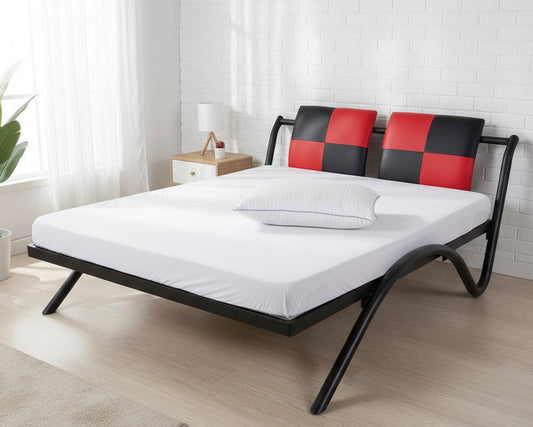 MS Stylish Double Bed with Cushioned Headboard SMB 141