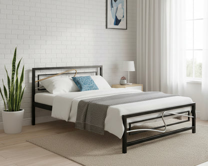Metal Double Bed Without Storage SB 143