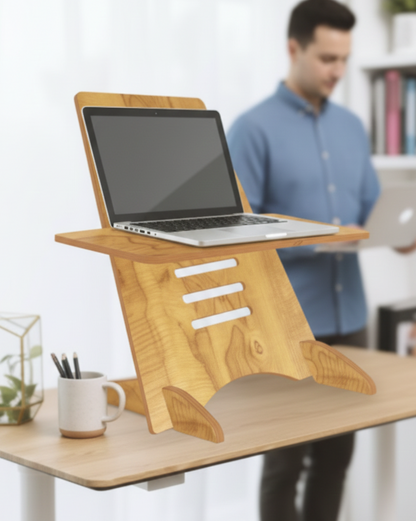 Wooden Height Adjustable Laptop Table Stand SM 74