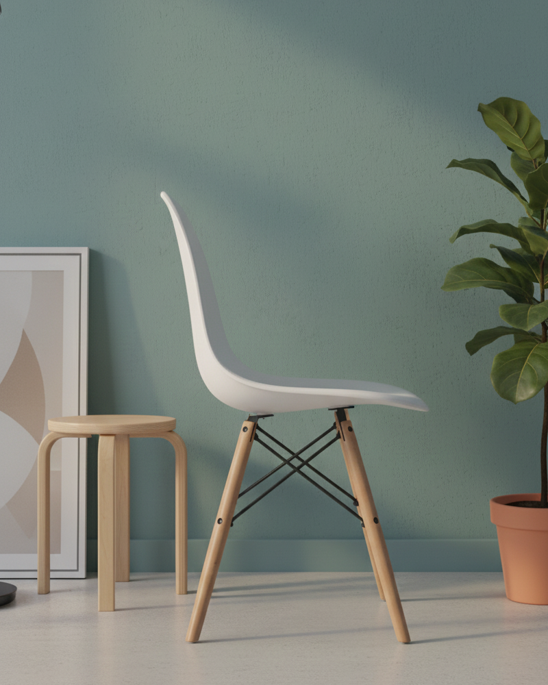 Trendy Chair with Wooden Legs SMC 176