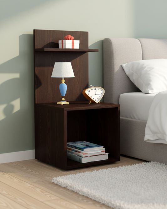 Modern Bedside Table with Shelf and Storage Space SMT 48