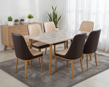 MS Dining Table with Marble Top SMT 325