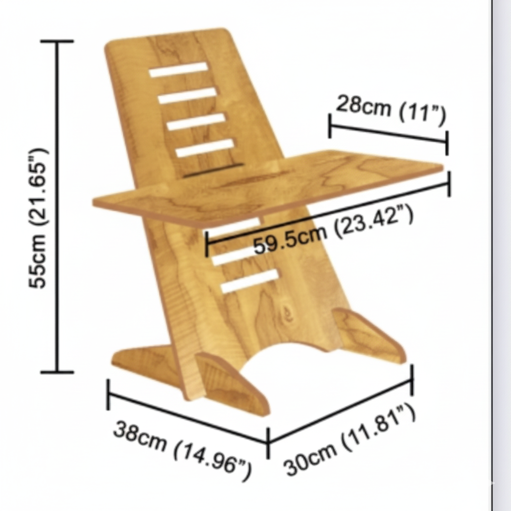 Wooden Height Adjustable Laptop Table Stand SM 74