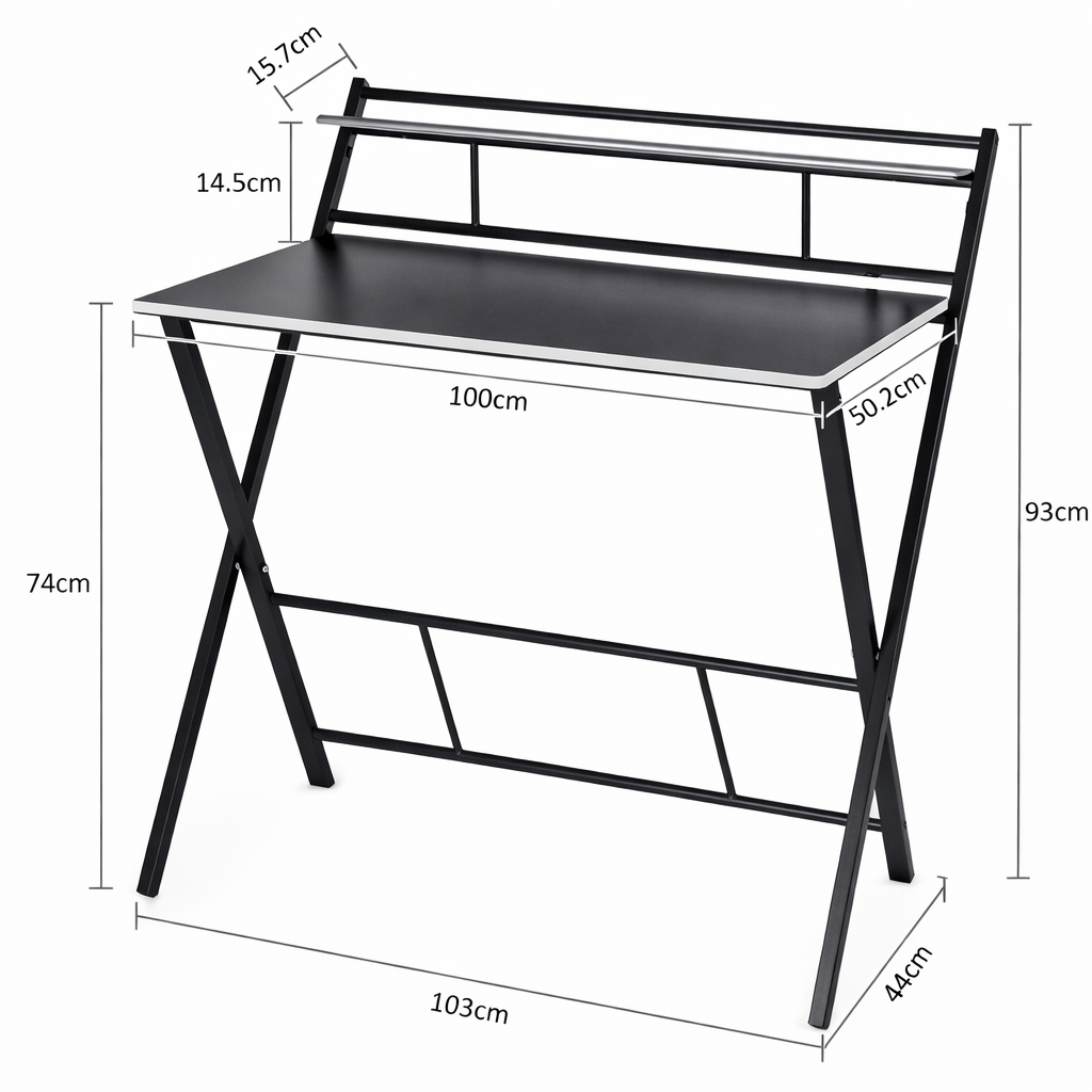Foldable Study & Computer Desk with Storage Shelf SMT 556