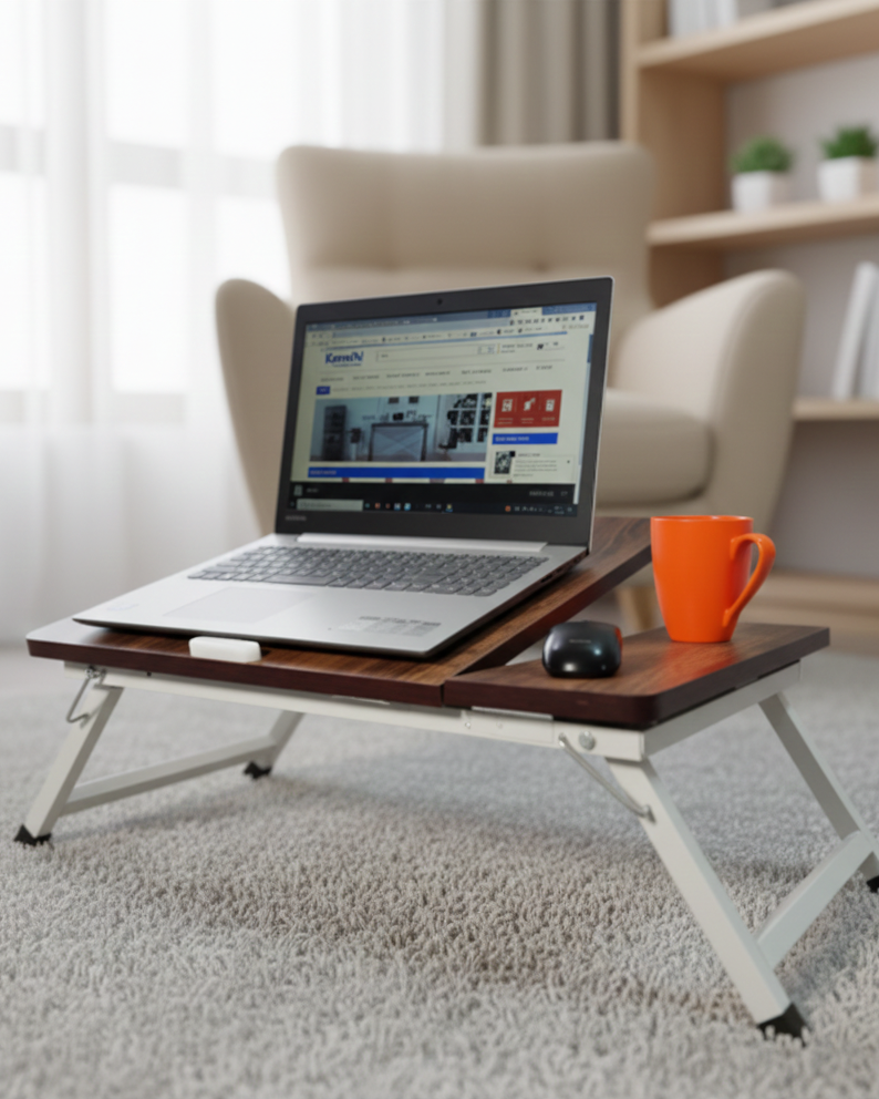 Portable Adjustable Laptop Table with Ergonomic Screen Elevation