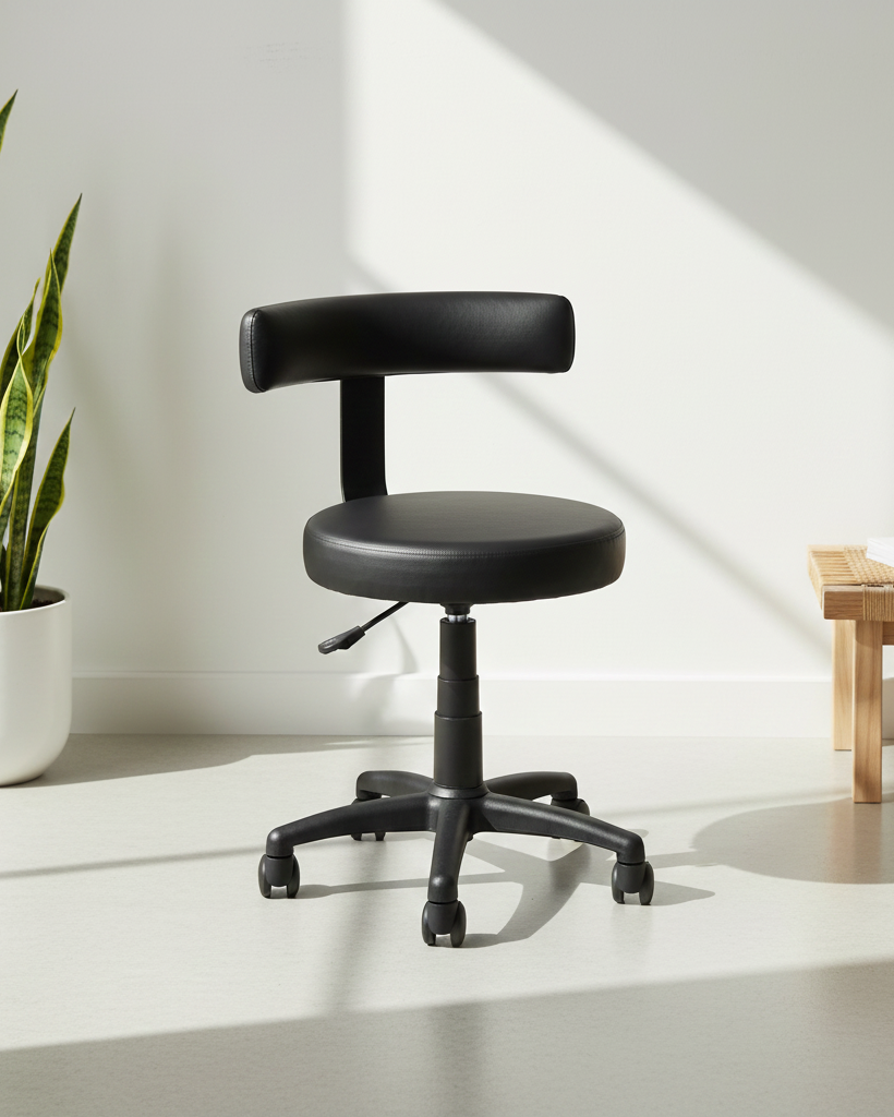 Sunny Cushioned Office Revolving Chair in Black