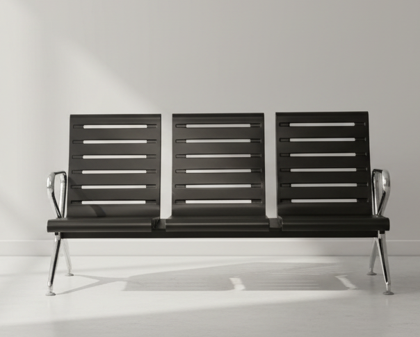 3 Seater Waiting Chair with Black Coating SWC 260