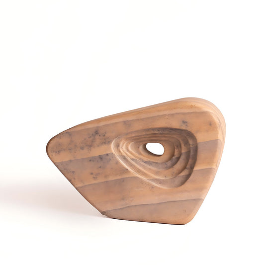 Aavarta Rainbow and Teak Sandstone Sculptural Object by Kazuri