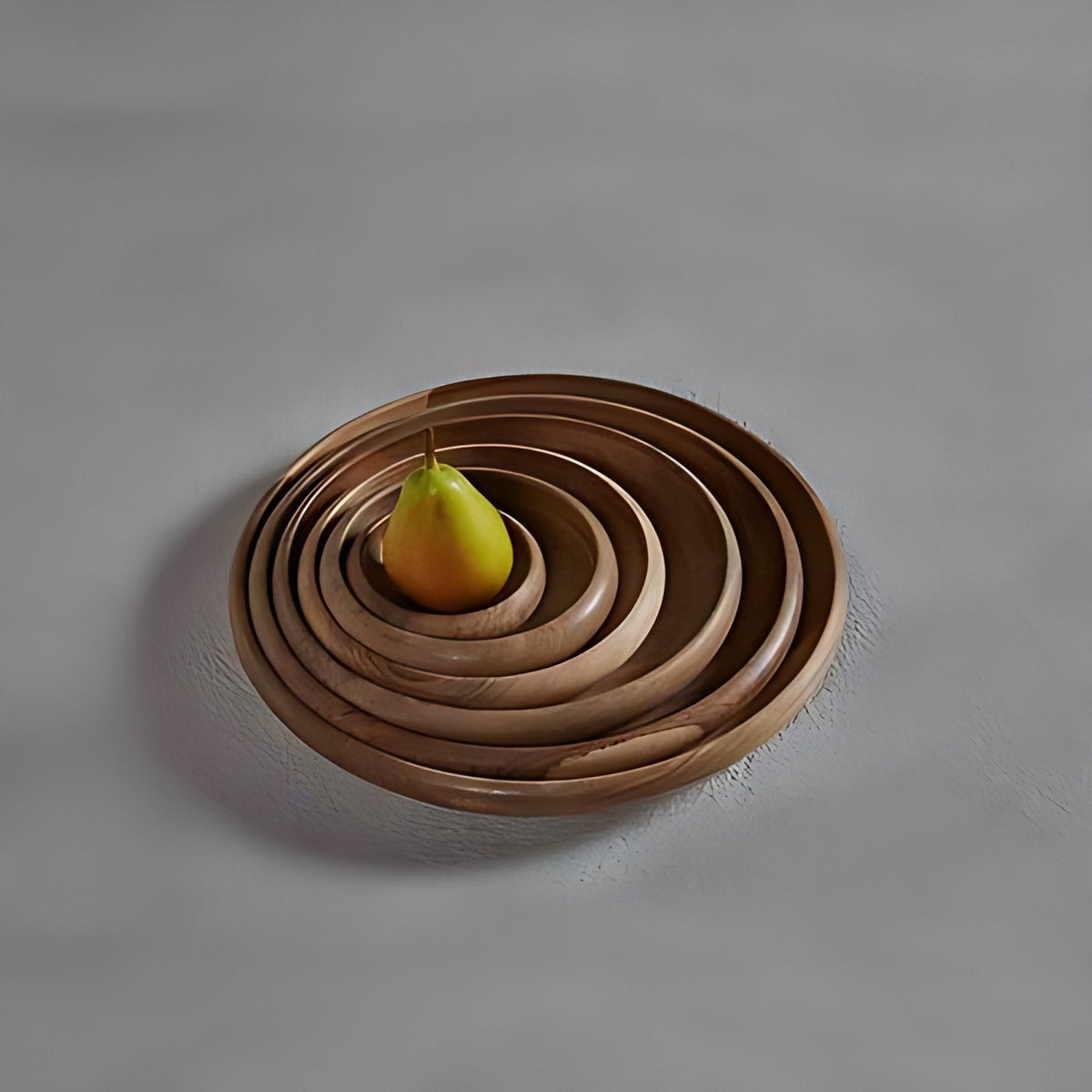 Akrod Walnut Wood Nesting Plates (Set of 6) by Kazuri, photo 3 of 4