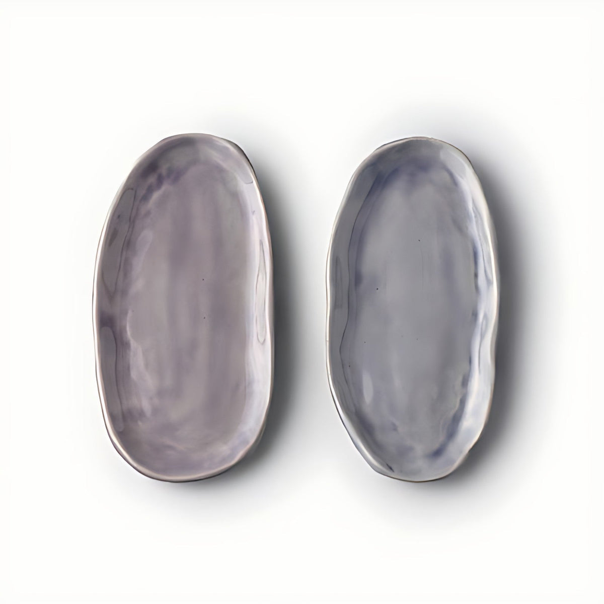 Arcana Mauve Stoneware Oval Platters (Set of 2) by Kazuri